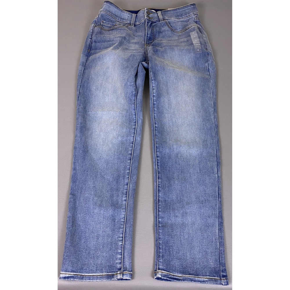 Lane Bryant Women's Straight Leg Jeans — Washed Blue Denim